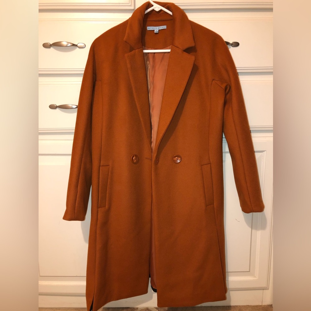 Antonio Melani size 6 burnt orange coat